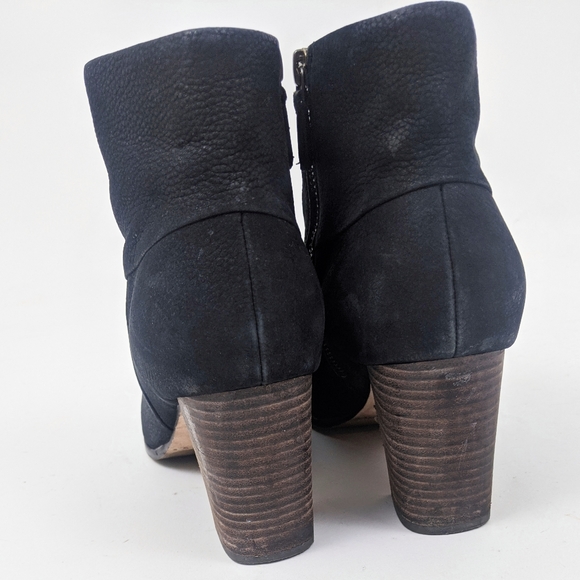 Cole Haan Cassidy Leather Ankle Booties Boots Womens 9 Black Nubuck - Picture 3 of 11